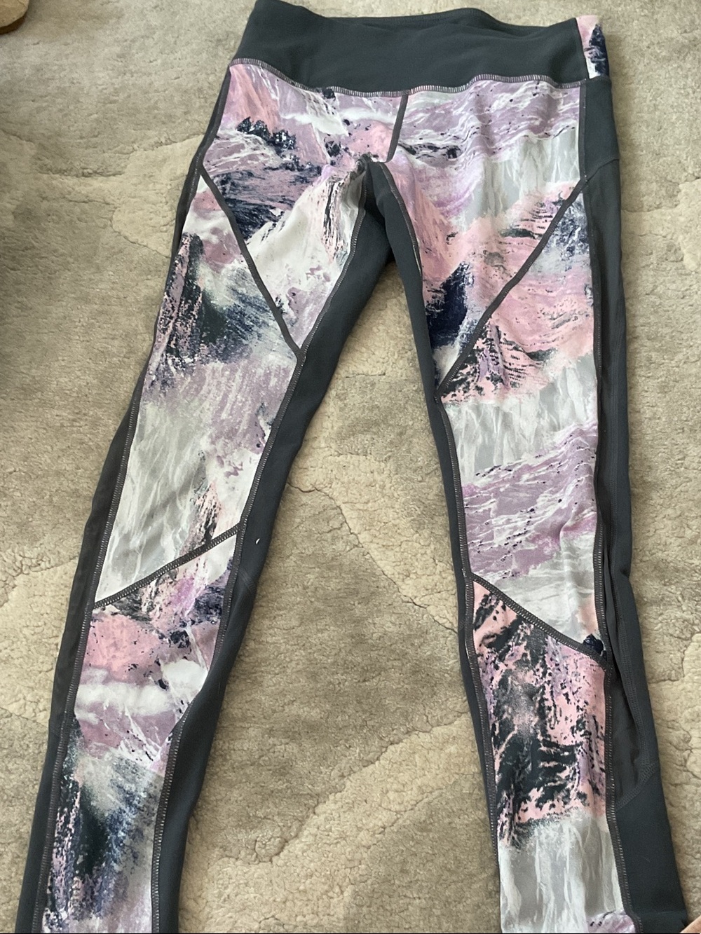 Zella Pink & Gray Active Leggings